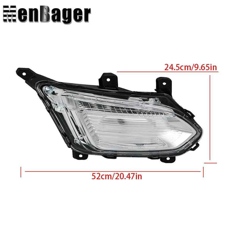 DURAFORCE For 2016-2017 Chevy Equinox Pair of Clear Lens LED w/DRL Fog Light Lamp Assembly