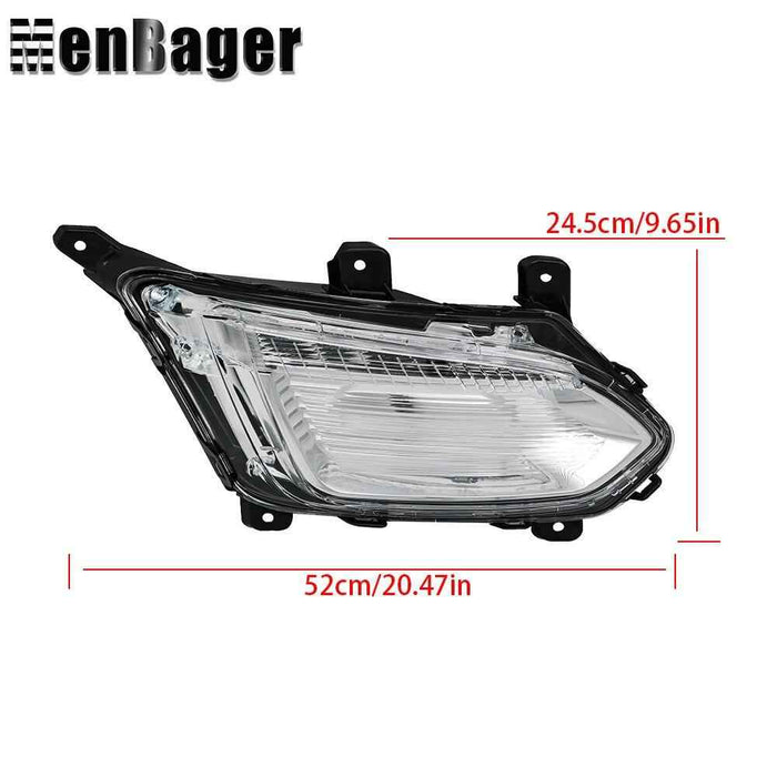 DURAFORCE For 2016-2017 Chevy Equinox Pair of Clear Lens LED w/DRL Fog Light Lamp Assembly