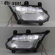 DURAFORCE For 2016-2017 Chevy Equinox Pair of Clear Lens LED w/DRL Fog Light Lamp Assembly