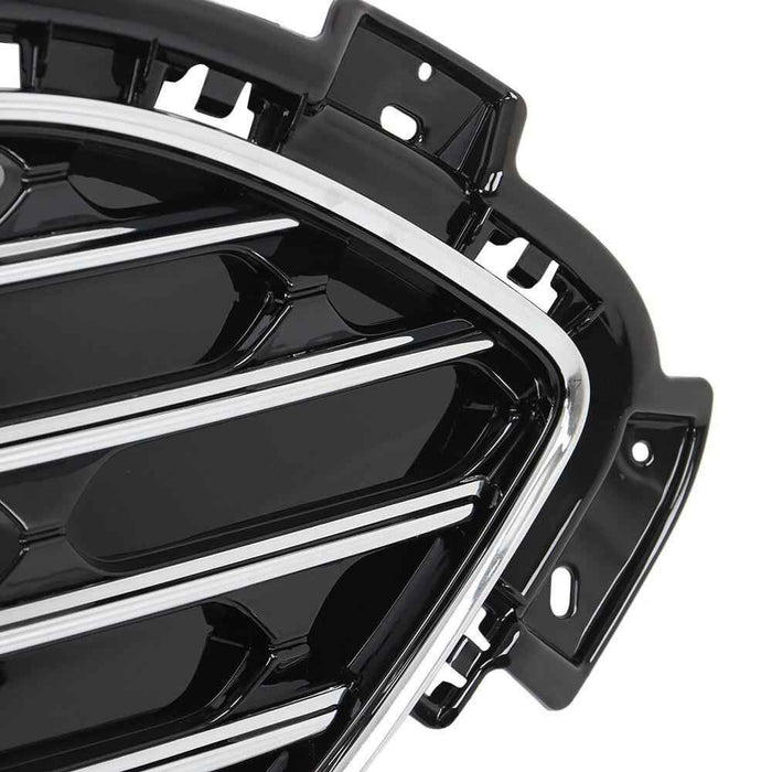 DURAFORCE Fit For 2020 2021 2022 Ford Escape Front Bumper Upper Grille Grill Black Chrome