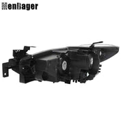 DURAFORCE Headlamp For 2014 2015 2016 2017 Mazda 6 Halogen Headlight Passenger Side Black