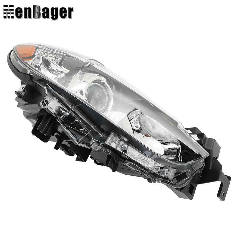 DURAFORCE Headlamp For 2014 2015 2016 2017 Mazda 6 Halogen Headlight Passenger Side Black