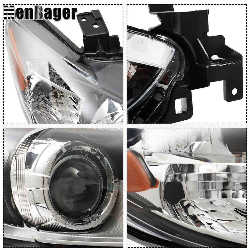 DURAFORCE Headlamp For 2014 2015 2016 2017 Mazda 6 Halogen Headlight Passenger Side Black