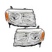 DURAFORCE Chrome Halogen Headlight Headlamp For 2012-2014 2015 Honda Pilot Left&Right Side
