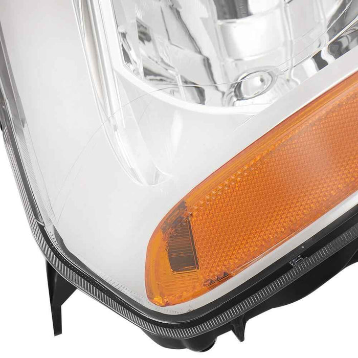 DURAFORCE Chrome Halogen Headlight Headlamp For 2012-2014 2015 Honda Pilot Left&Right Side