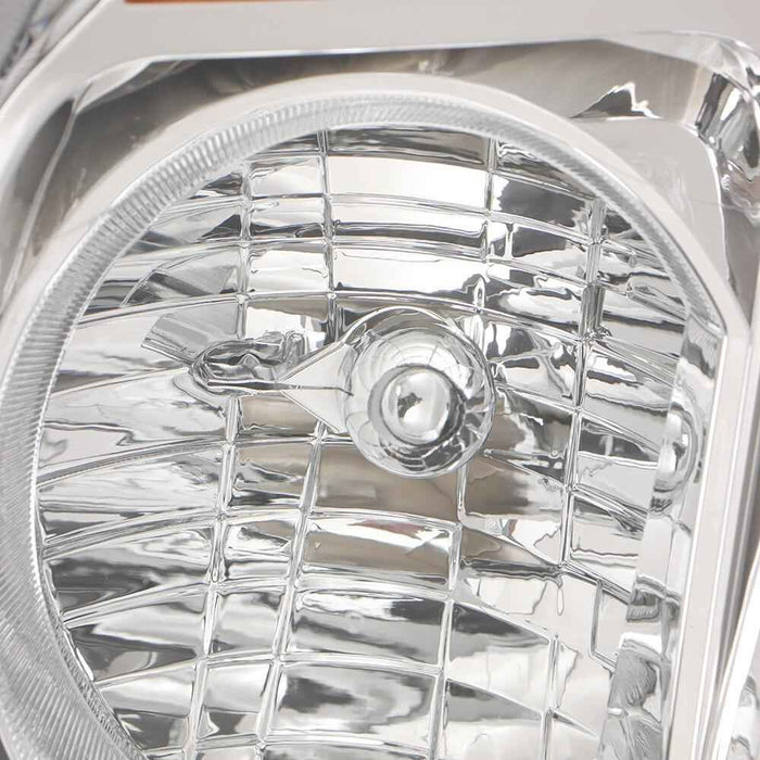 DURAFORCE Chrome Halogen Headlight Headlamp For 2012-2014 2015 Honda Pilot Left&Right Side