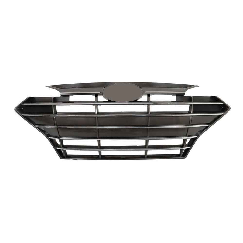 DURAFORCE Chrome Black Grill Complete For Hyundai Elantra 2019-20 Front Grille Fog Lights