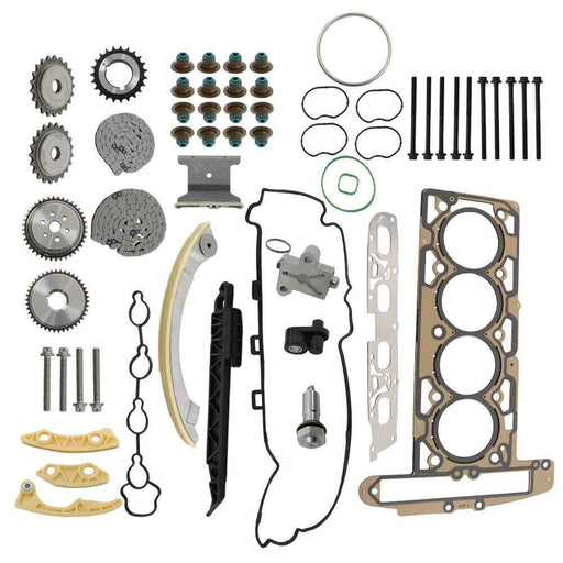 DURAFORCE Timing Chain Kit For 2008-15 Chevy Malibu Equinox GMC 2.4 MLS Head Gasket Set