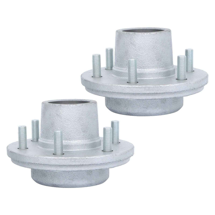 DURAFORCE 2PK Boat Trailer Galvanized Hubs 6 Lug 6 on 5.5" 15123×25580 Bearings For 6000Lb