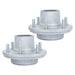 DURAFORCE 2PK Boat Trailer Galvanized Hubs 6 Lug 6 on 5.5" 15123×25580 Bearings For 6000Lb