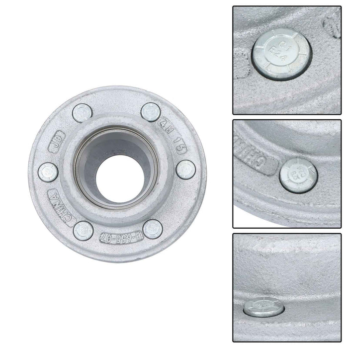 DURAFORCE 2PK Boat Trailer Galvanized Hubs 6 Lug 6 on 5.5" 15123×25580 Bearings For 6000Lb