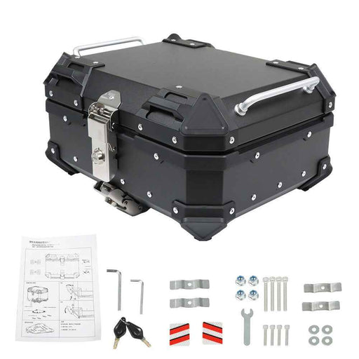 DURAFORCE Rear Top Case Luggage Tour Tail Tool Box Lock 22L Motorcycle Aluminum Trunk