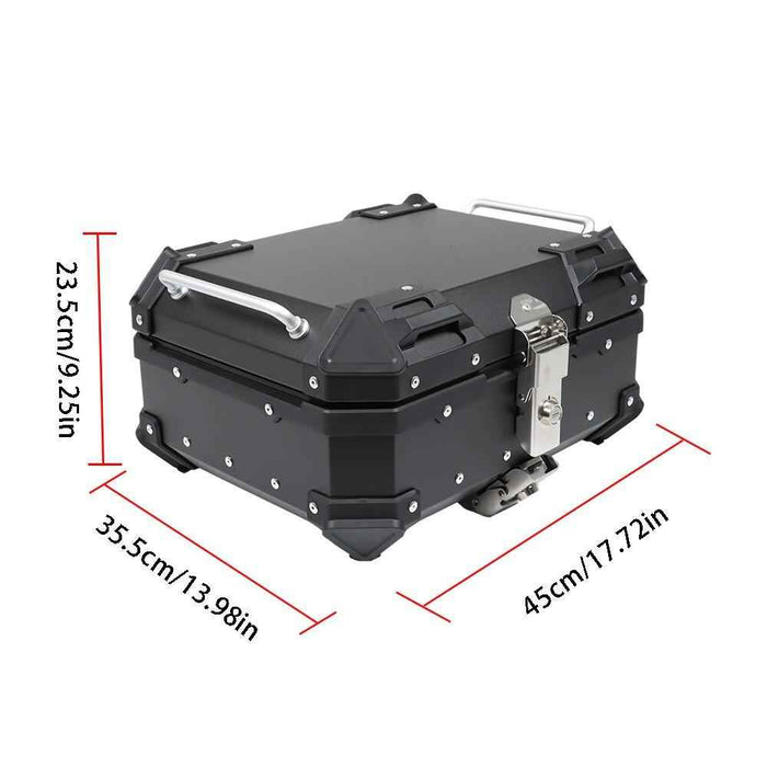 DURAFORCE Rear Top Case Luggage Tour Tail Tool Box Lock 22L Motorcycle Aluminum Trunk