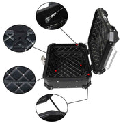 DURAFORCE Rear Top Case Luggage Tour Tail Tool Box Lock 22L Motorcycle Aluminum Trunk