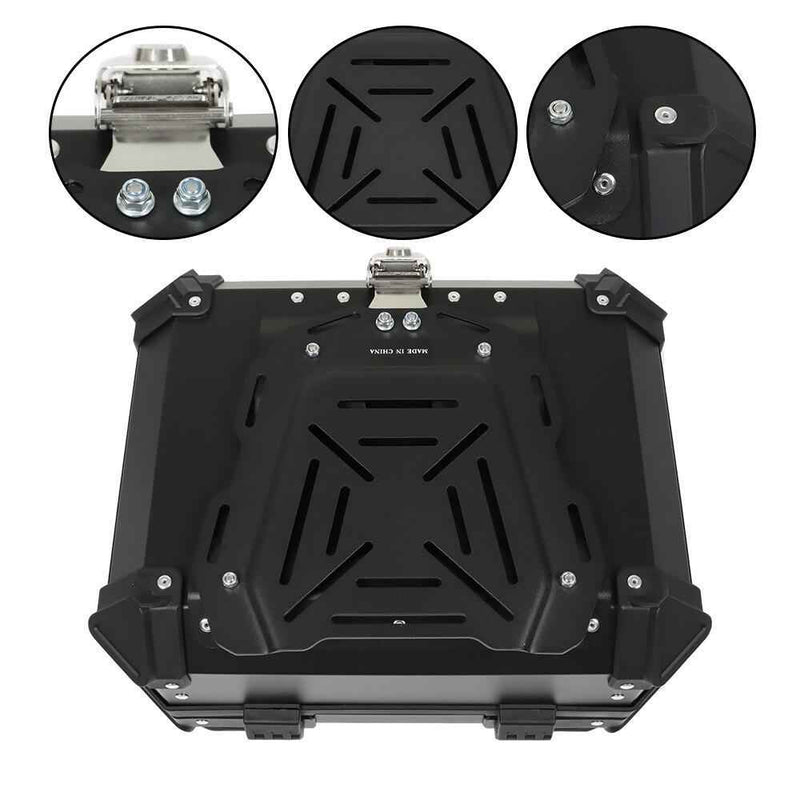 DURAFORCE Rear Top Case Luggage Tour Tail Tool Box Lock 22L Motorcycle Aluminum Trunk