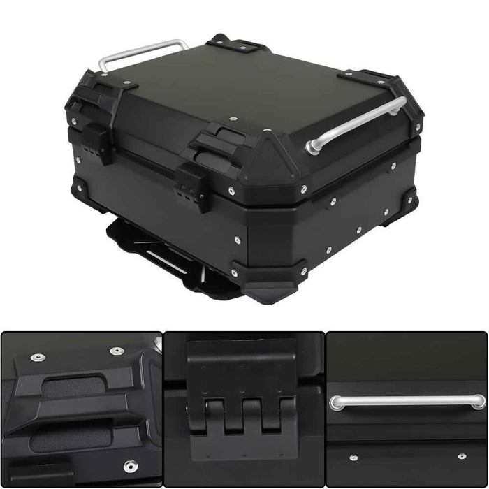 DURAFORCE Rear Top Case Luggage Tour Tail Tool Box Lock 22L Motorcycle Aluminum Trunk