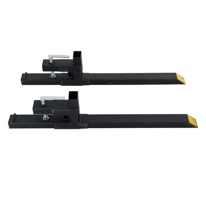 DURAFORCE Clamp on Pallet Forks 2000lbs Tractor Forks 43" Heavy Duty Bucket Forks