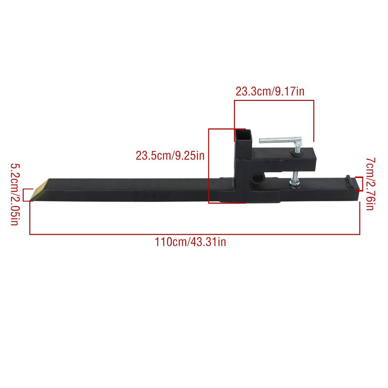 DURAFORCE Clamp on Pallet Forks 2000lbs Tractor Forks 43" Heavy Duty Bucket Forks