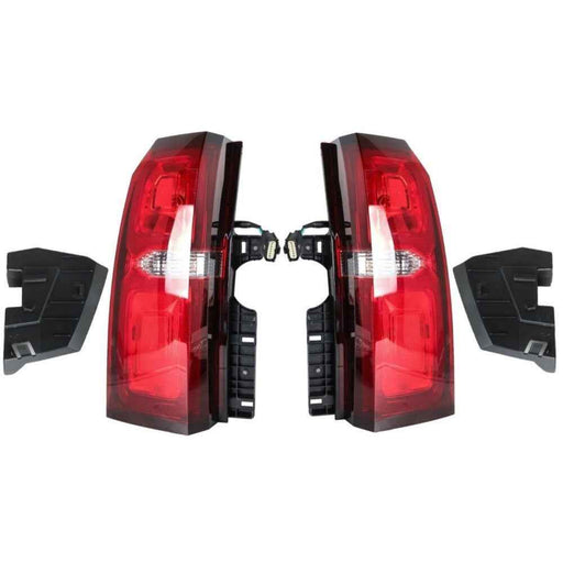 DURAFORCE Pair Red Tail Lights Lamps For 2015-2020 Chevrolet Tahoe Suburban Rear Halogen