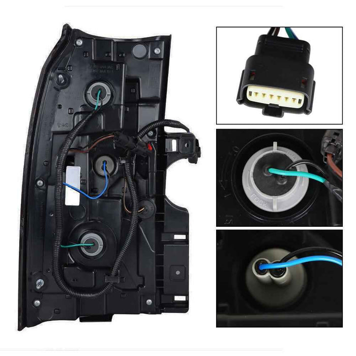 DURAFORCE Pair Red Tail Lights Lamps For 2015-2020 Chevrolet Tahoe Suburban Rear Halogen