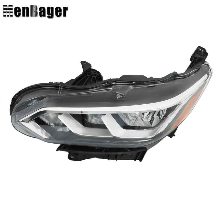 DURAFORCE Halogen Headlight For 2020 2021 2022 Nissan Sentra S/SV Left Side Black Housing