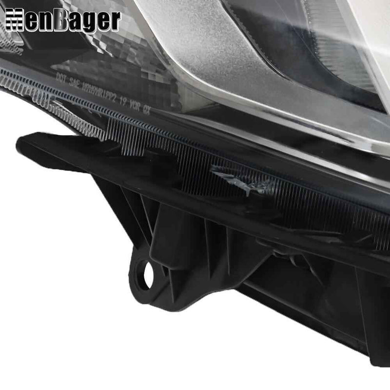 DURAFORCE Halogen Headlight For 2020 2021 2022 Nissan Sentra S/SV Left Side Black Housing