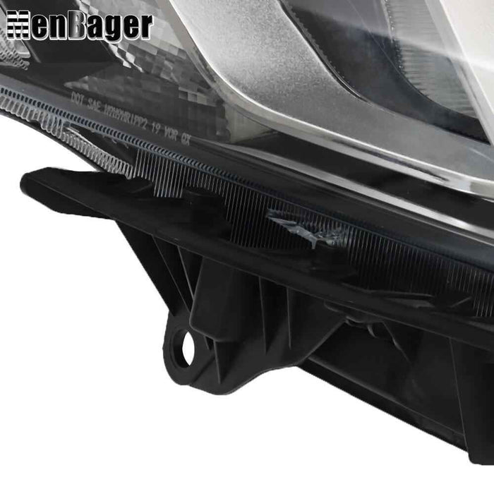 DURAFORCE Halogen Headlight For 2020 2021 2022 Nissan Sentra S/SV Left Side Black Housing