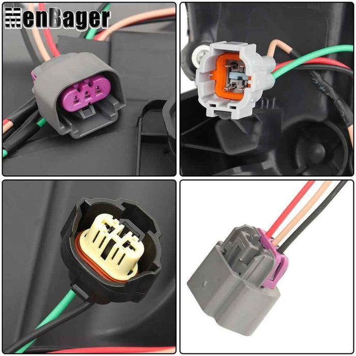 DURAFORCE Halogen Headlight For 2020 2021 2022 Nissan Sentra S/SV Left Side Black Housing