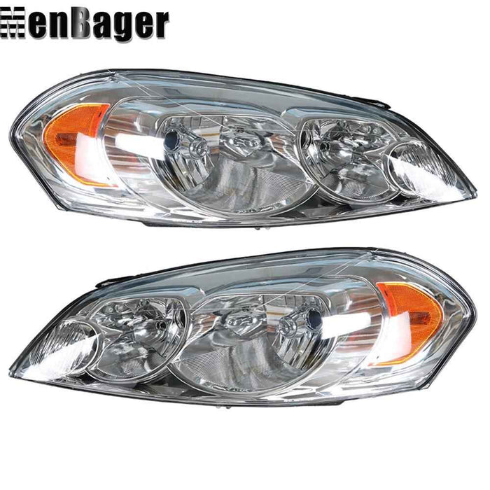 DURAFORCE Halogen Headlights For 2006-09 10 11 12 13 Chevy Impala/2014-2016 Impala Limited