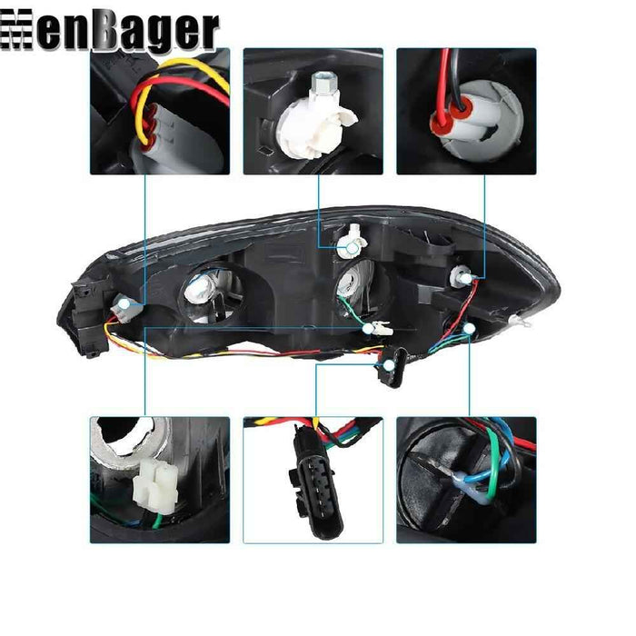 DURAFORCE Halogen Headlights For 2006-09 10 11 12 13 Chevy Impala/2014-2016 Impala Limited