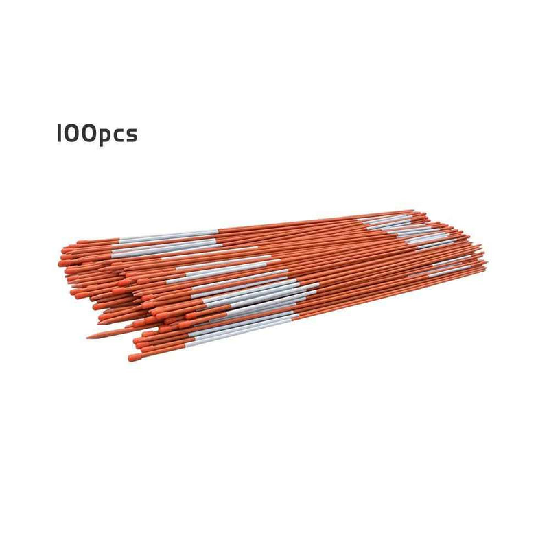 DURAFORCE Driveway Markers with Reflective Tape Snow Stakes 100Pcs 48in-5/16"