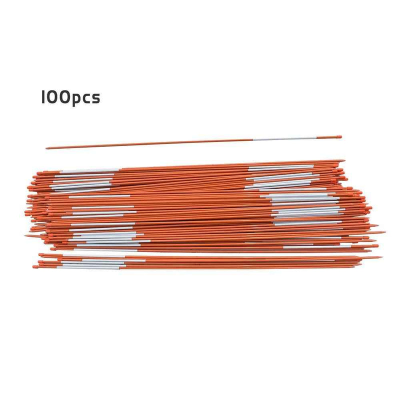DURAFORCE Driveway Markers with Reflective Tape Snow Stakes 100Pcs 48in-5/16"