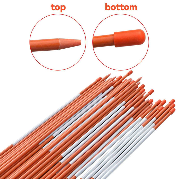 DURAFORCE Driveway Markers with Reflective Tape Snow Stakes 100Pcs 48in-5/16"