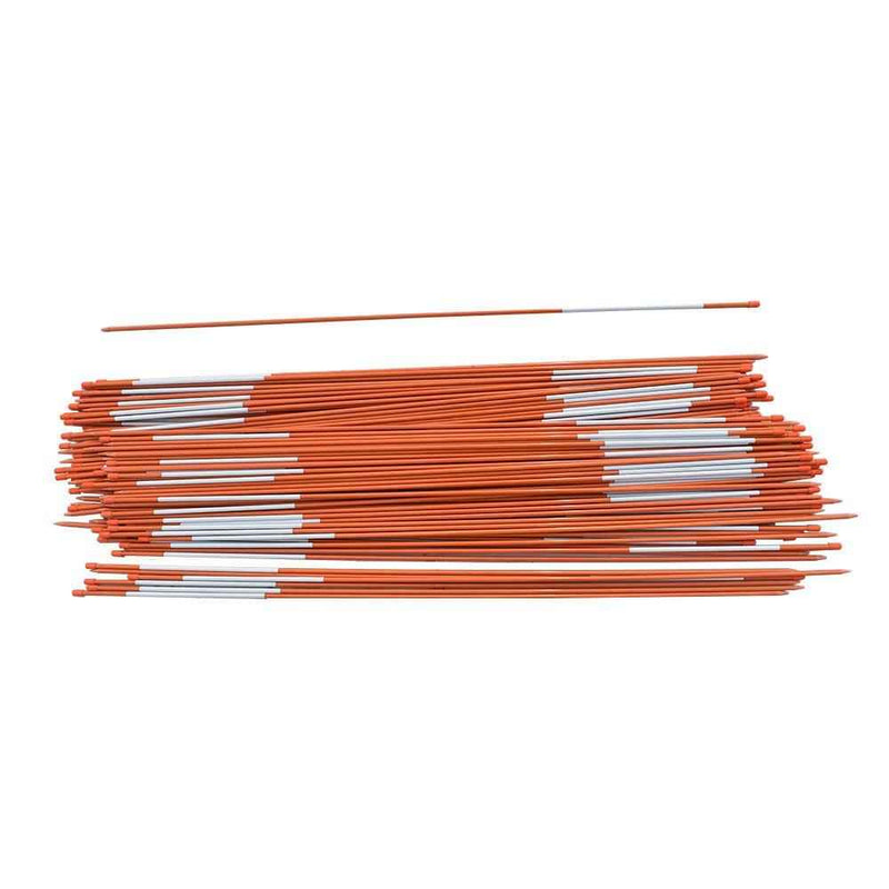 DURAFORCE Driveway Markers with Reflective Tape Snow Stakes 100Pcs 48in-5/16"