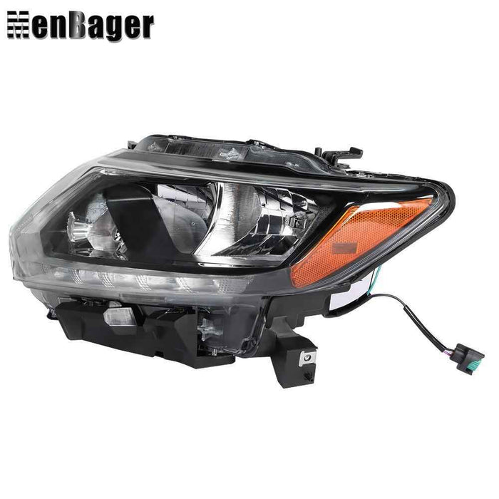 DURAFORCE Headlight For 2014 2015 2016 Nissan Rogue Halogen Headlamp Driver Side Chrome