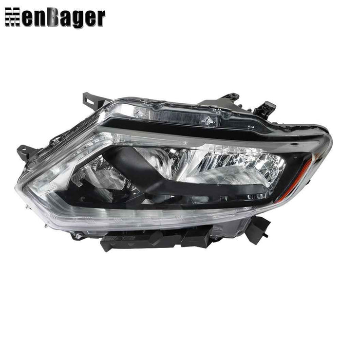 DURAFORCE Headlight For 2014 2015 2016 Nissan Rogue Halogen Headlamp Driver Side Chrome