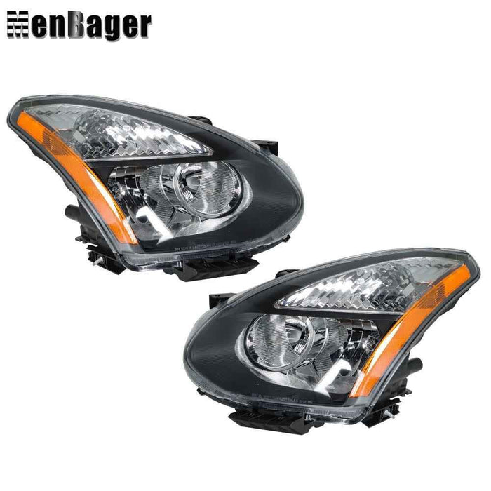 DURAFORCE LH&RH Headlights For 2008-2013 Nissan Rogue/14-15 Rogue Select Halogen Headlamps