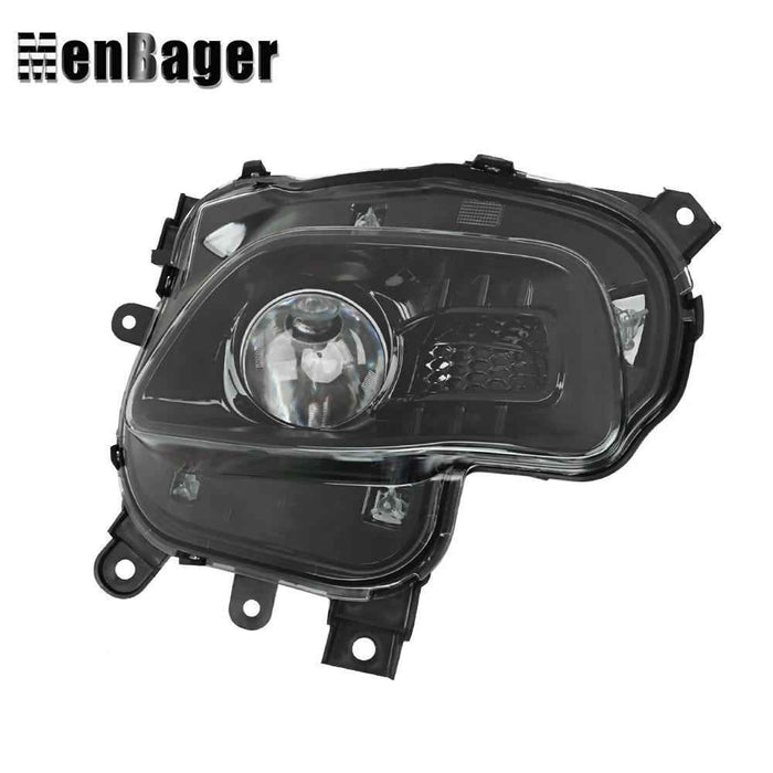 DURAFORCE Headlight Black For 2014-2017-2018 Jeep Cherokee Passenger Side Halogen Headlamp