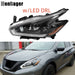 DURAFORCE Driver Side Projector Halogen Headlight w/ LED DRL For 2018 Nissan Murano Black