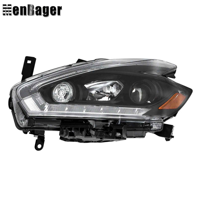 DURAFORCE Driver Side Projector Halogen Headlight w/ LED DRL For 2018 Nissan Murano Black