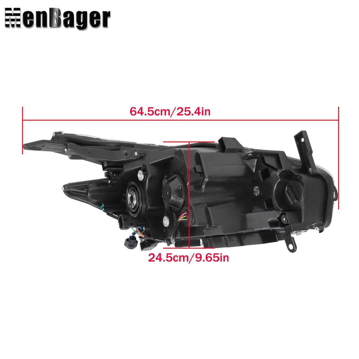 DURAFORCE Driver Side Projector Halogen Headlight w/ LED DRL For 2018 Nissan Murano Black