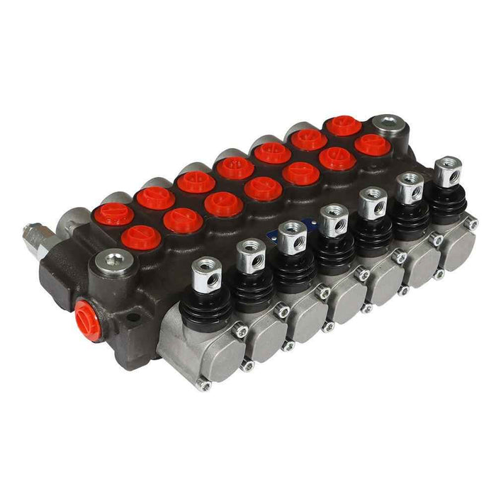 DURAFORCE 7 Spool 13Gpm Hydraulic Directional Control Valve Double Acting SAE