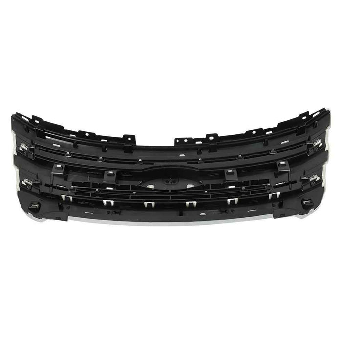 DURAFORCE For Ford Explorer 2011-2015 Front Upper&Lower Grille Silver Grill Set Painted