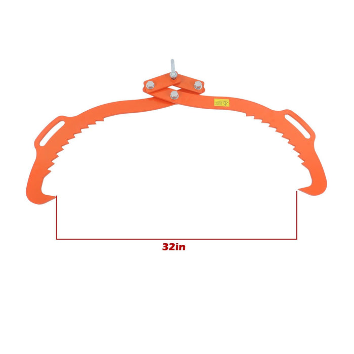 DURAFORCE 32in Log Lifting Tongs 2 Claws Timber Claw Hook Heavy Duty Grapple Timber