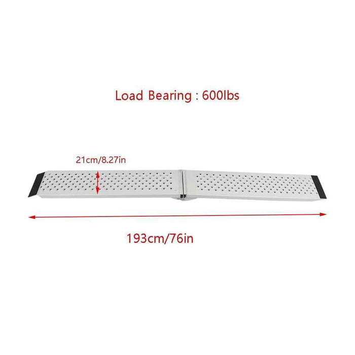 DURAFORCE 1 PC Motorcycle Loading Ramp 78.7"L×8.5"W 600 lbs For SnowBlower Foldable new