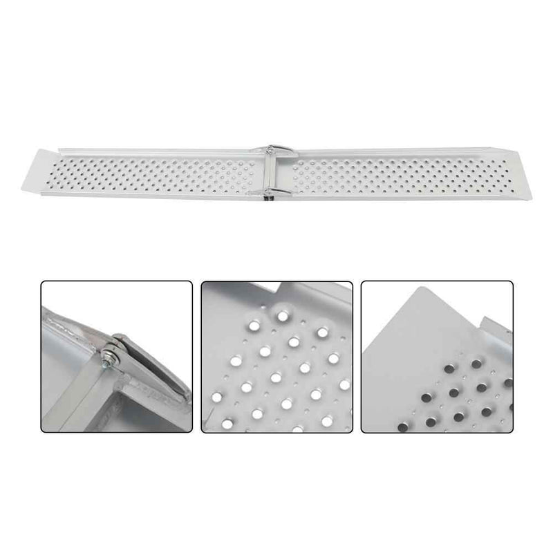 DURAFORCE 1 PC Motorcycle Loading Ramp 78.7"L×8.5"W 600 lbs For SnowBlower Foldable new
