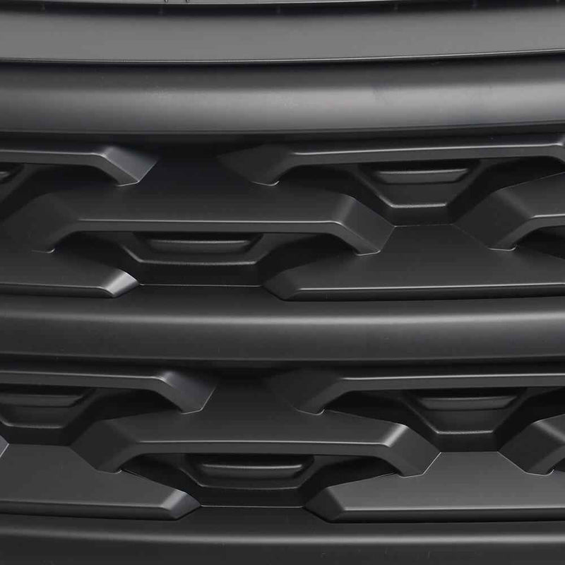 DURAFORCE For Ford Explorer 2018-2019 Front Bumper Upper Grille Matte Black ABS Plastic