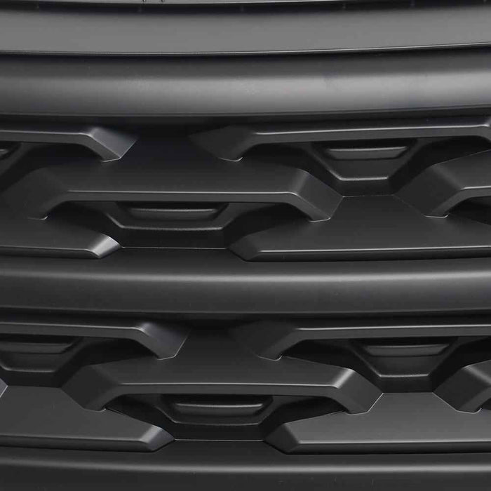 DURAFORCE For Ford Explorer 2018-2019 Front Bumper Upper Grille Matte Black ABS Plastic