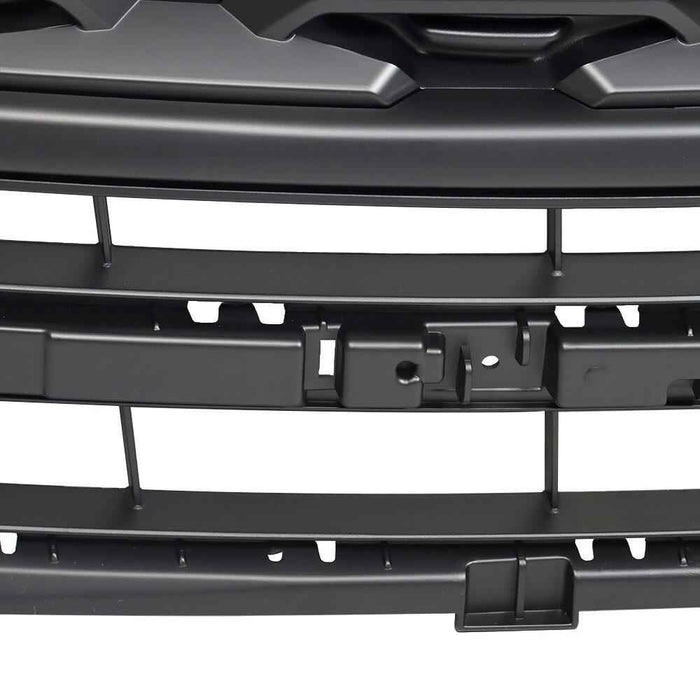 DURAFORCE For Ford Explorer 2018-2019 Front Bumper Upper Grille Matte Black ABS Plastic