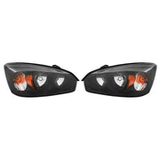 DURAFORCE Black Housing Projector Passenger & Driver Headlights For 2004-2008 Chevy Malibu